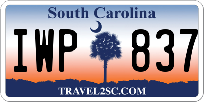 SC license plate IWP837
