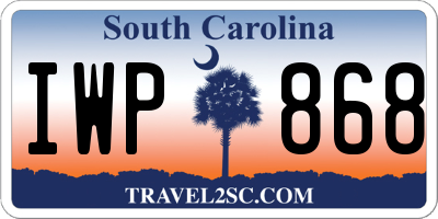 SC license plate IWP868
