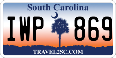 SC license plate IWP869