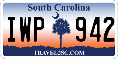 SC license plate IWP942