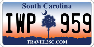 SC license plate IWP959