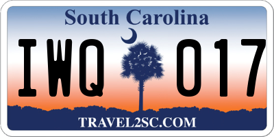 SC license plate IWQ017
