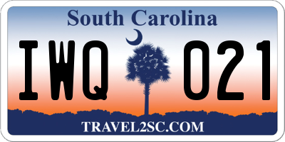 SC license plate IWQ021