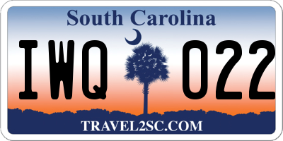 SC license plate IWQ022