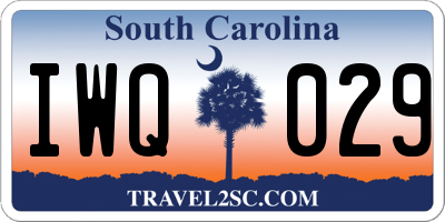 SC license plate IWQ029