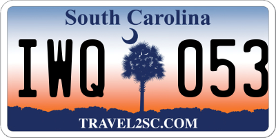 SC license plate IWQ053