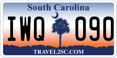 SC license plate IWQ090