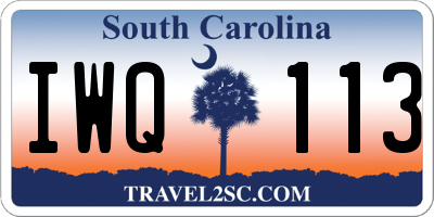 SC license plate IWQ113