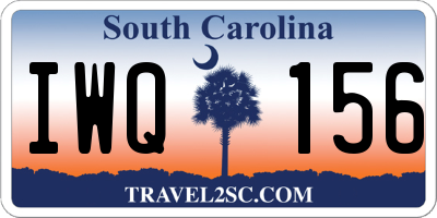 SC license plate IWQ156