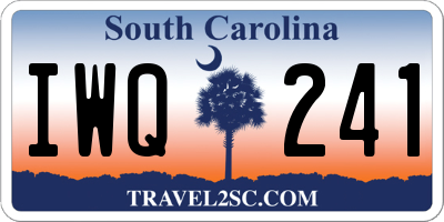 SC license plate IWQ241