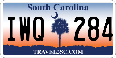 SC license plate IWQ284