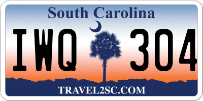 SC license plate IWQ304