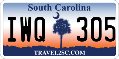 SC license plate IWQ305