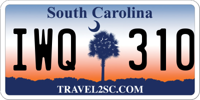 SC license plate IWQ310