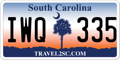 SC license plate IWQ335