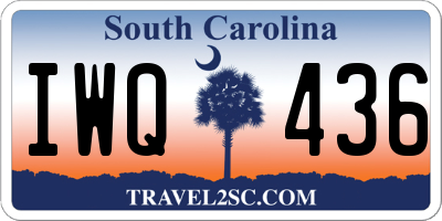 SC license plate IWQ436