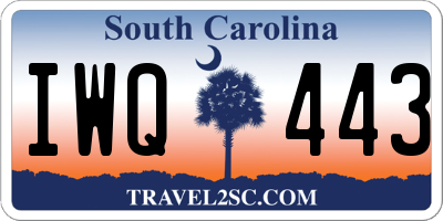 SC license plate IWQ443