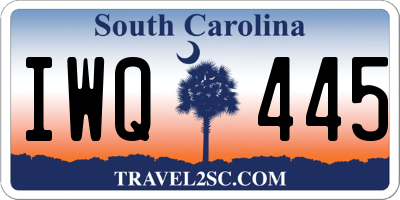 SC license plate IWQ445