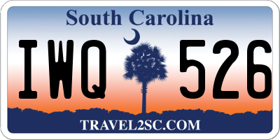 SC license plate IWQ526