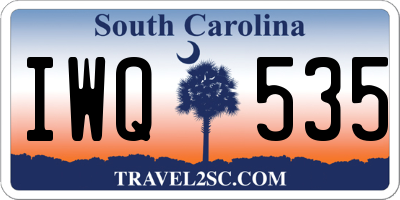 SC license plate IWQ535