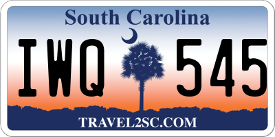 SC license plate IWQ545