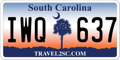 SC license plate IWQ637