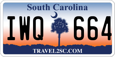 SC license plate IWQ664