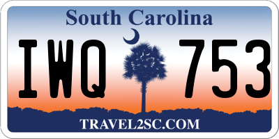 SC license plate IWQ753