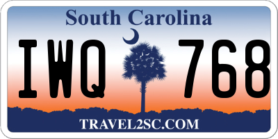 SC license plate IWQ768