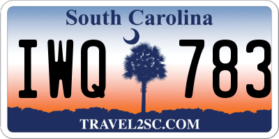 SC license plate IWQ783
