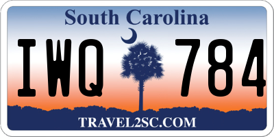 SC license plate IWQ784