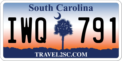 SC license plate IWQ791