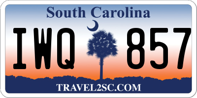 SC license plate IWQ857