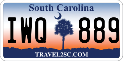 SC license plate IWQ889