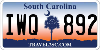 SC license plate IWQ892