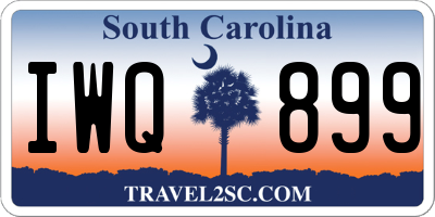 SC license plate IWQ899