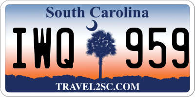 SC license plate IWQ959