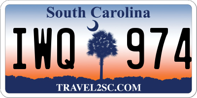 SC license plate IWQ974
