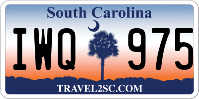 SC license plate IWQ975