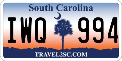 SC license plate IWQ994