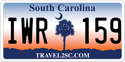 SC license plate IWR159