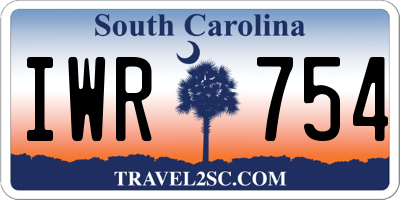 SC license plate IWR754