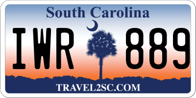 SC license plate IWR889