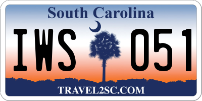 SC license plate IWS051