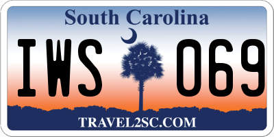 SC license plate IWS069