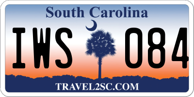 SC license plate IWS084