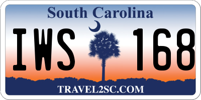 SC license plate IWS168
