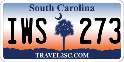 SC license plate IWS273