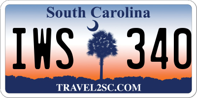 SC license plate IWS340