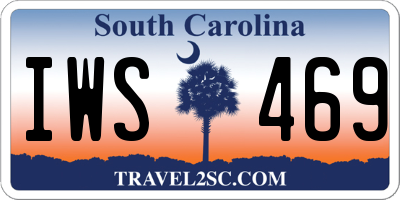 SC license plate IWS469